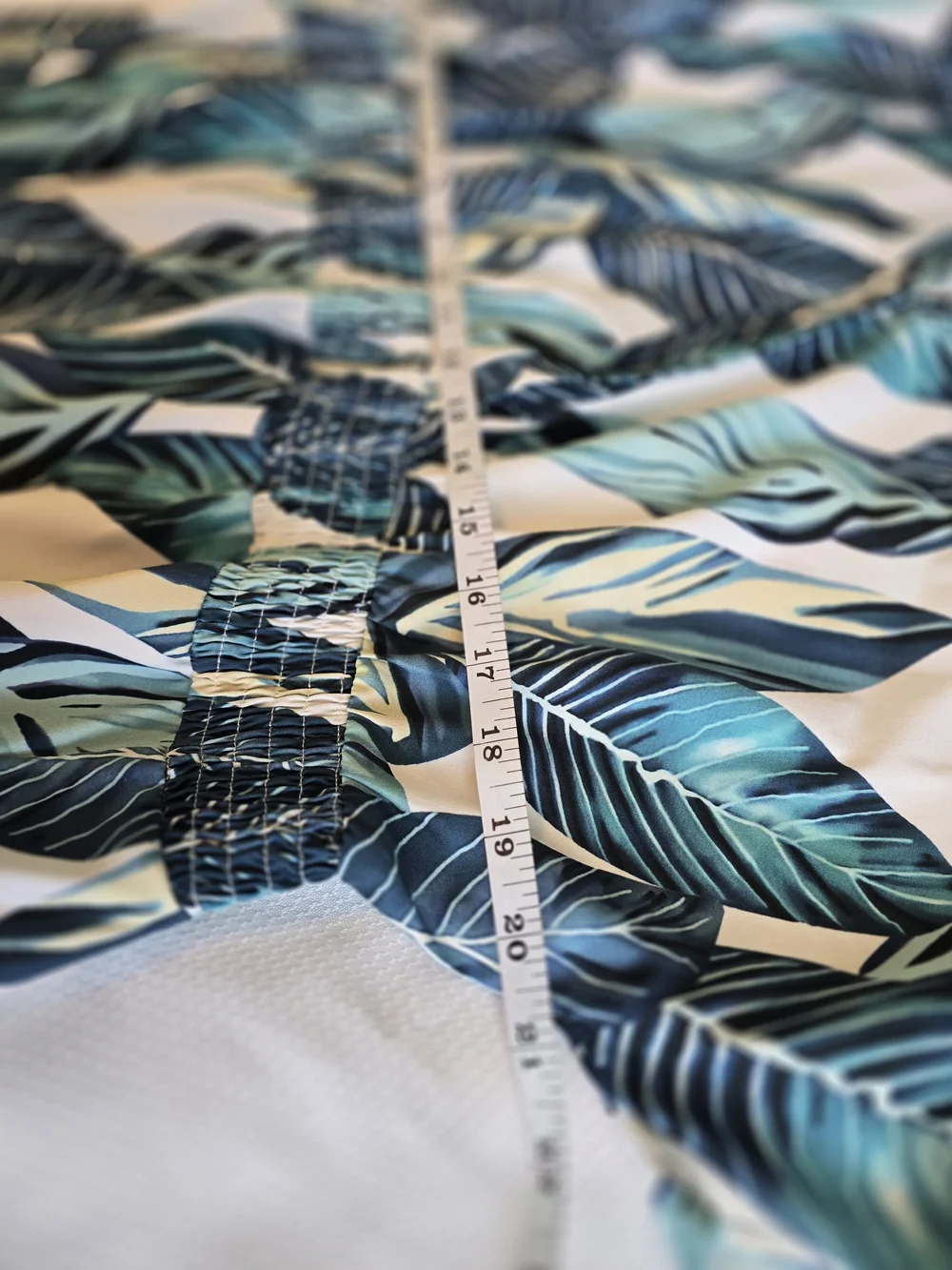 BloomChic Teal and Navy Leaf-Print Midi Dress Sz 18/20